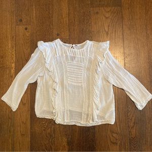 Free People Edwardian Ruffled Blouse